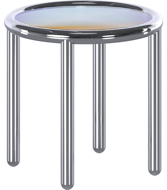 Chrome Helix Side Table